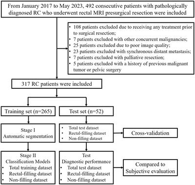 Deep learning models for preoperative T-stage assessment in rectal cancer using MRI: exploring the impact of rectal filling